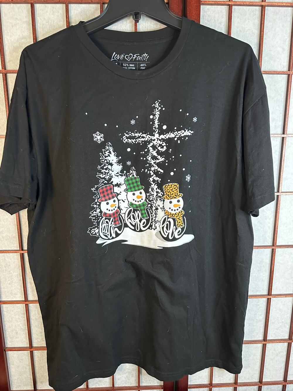 Love in Faith x-large t-shirt Christmas faith hope and love, party t, Jesus